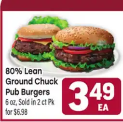 Tony’s Fresh Market 80% Lean Ground Chuck Pub Burgers offer