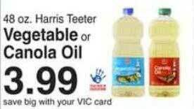 Harris Teeter Harris Teeter Vegetable Or Canola Oil offer