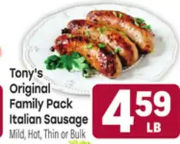 Tony’s Fresh Market Tony's Original Family Pack Italian Sausage offer