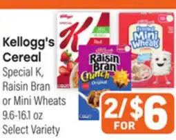 Tony’s Fresh Market Kellogg's Cereal offer