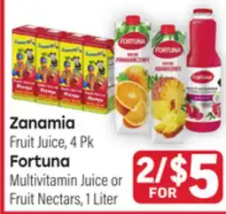Tony’s Fresh Market Zanmaria Fruit Juice 4 Pk Fortuna Multivitamin Juice or Fruit Nectars, 1 Liter offer