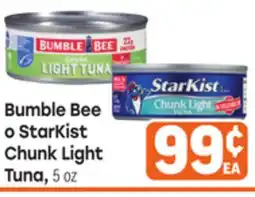 Tony’s Fresh Market Bumble Bee o StarKist Chunk Light Tuna offer