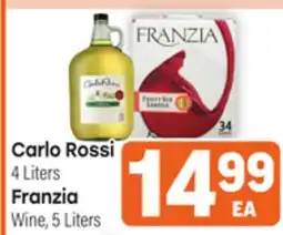 Tony’s Fresh Market Carlo Rossi 4 Liters Franzia Wine, 5 Liters offer