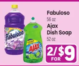Tony’s Fresh Market Fabuloso 56oz Ajax Dish Soap 52oz offer
