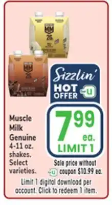 Jewel-Osco Muscle Milk Genuine offer