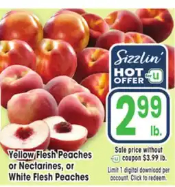 Jewel-Osco Yellow Flesh Peaches or Nectarines, or White Flesh Peaches offer