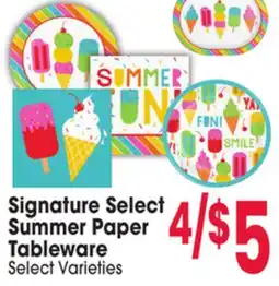 Jewel-Osco Signature Select Summer Paper Tableware offer