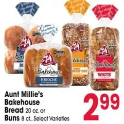 Jewel-Osco Aunt Millie's Bakehouse Bread 20 oz. or Buns 8 ct offer