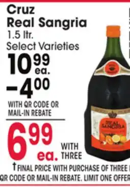 Jewel-Osco Cruz Real Sangria offer