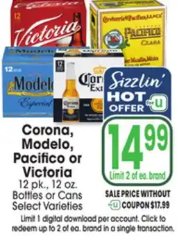 Jewel-Osco Corona, Modelo, Pacifico or Victoria offer