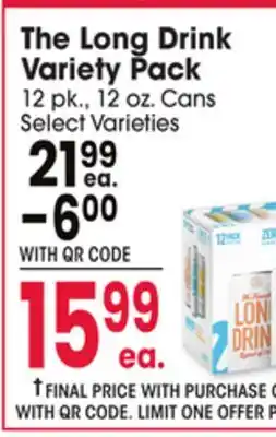 Jewel-Osco The Long Drink Variety Pack offer