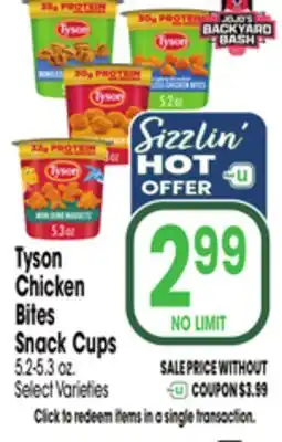 Jewel-Osco Tyson Chicken Bites Snack Cups offer