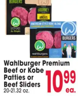 Jewel-Osco Wahlburger Premium Beef or Kobe Patties or Beef Sliders offer