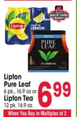 Jewel-Osco Lipton Pure Leaf 6 pk., 16.9 oz or Lipton Tea 12 pk. 16.9 oz offer