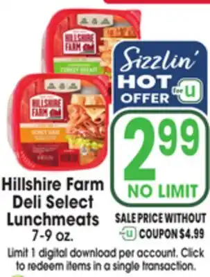 Jewel-Osco Hillshire Farm Deli Select Lunchmeats offer