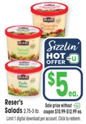 Jewel-Osco Reser's Salads offer