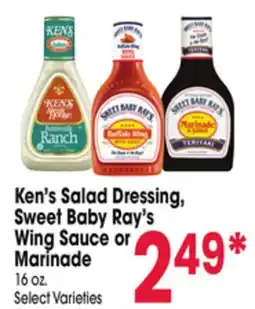 Jewel-Osco Ken's Salad Dressing, Sweet Baby Ray's Wing Sauce or Marinade offer
