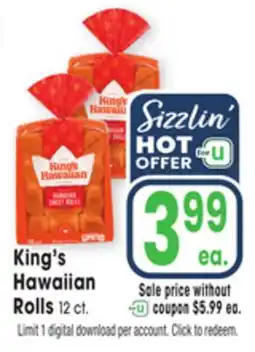 Jewel-Osco King's Hawaiian Rolls offer