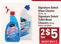 Jewel-Osco Signature Select Glass Cleaner 32 oz., or Signature Select Toilet Bowl Cleaners 24 oz offer