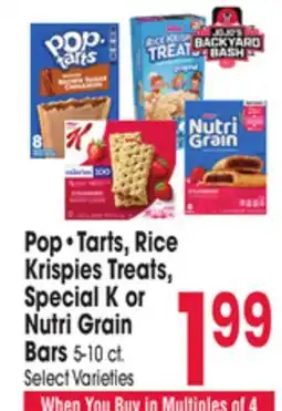Jewel-Osco Pop・Tarts, Rice Krispies Treats, Special K or Nutri Grain Bars offer