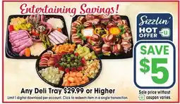 Jewel-Osco Any Deli Tray offer