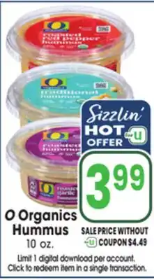 Jewel-Osco O Organics Hummus offer