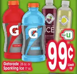 Jewel-Osco Gatorade 28 oz. or Sparkling Ice 17 oz offer