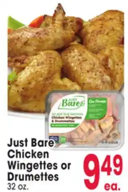 Jewel-Osco Just Bare Chicken Wingettes or Drumettes offer