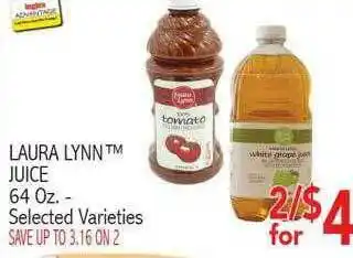 Ingles Markets Laura Lynn Juice 64 Oz. offer