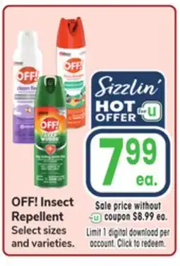 Jewel-Osco OFF! Insect Repellent offer