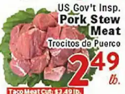 Rio Valley Market US Gov't Insp. Pork Stew Meat offer