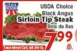 Rio Valley Market USDA Choice Black Angus Sirloin Tip Steak offer
