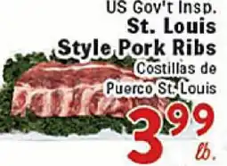 Rio Valley Market US Gov't Insp. St. Louis Style Pork Ribs offer