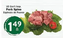 Rio Valley Market US Gov't Insp. Pork Spine offer