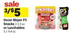 Meijer Oscar Mayer P3 Snacks or Lunchables offer