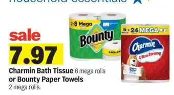 Meijer Charmin Bath Tissue or Bounty Paper Towels offer