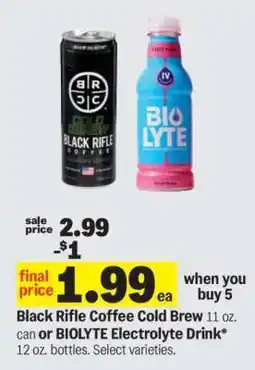 Meijer Black Rifle Coffee Cold Brew or BIOLYTE Electrolyte Drink offer