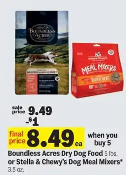 Meijer Boundless Acres Dry Dog Food or Stella & Chewy's Dog Meal Mixers offer