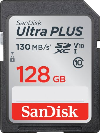 Best Buy SanDisk - Ultra PLUS 128GB SDXC UHS-I Memory Card offer