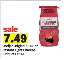 Meijer Meijer Original or Instant Light Charcoal Briquets offer