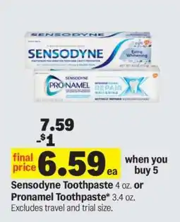 Meijer Sensodyne Toothpaste or Pronamel Toothpaste offer