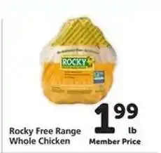 Safeway Rocky Free Range Whole Chicken offer