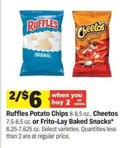 Meijer Ruffles Potato Chips or Cheetos or Frito-Lay Baked Snacks offer