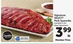Safeway Signature SELECT Pork Spareribs offer