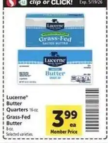 Safeway Lucerne Butter Quarters offer