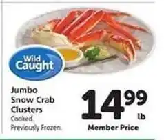 Safeway Jumbo Snow Crab Clusters offer