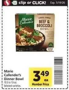 Safeway Marie Callender's Dinner Bowl offer