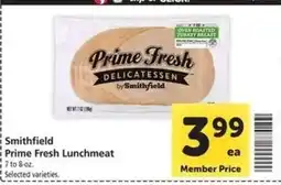 Safeway Smithfield Prime Fresh Lunchmeat offer