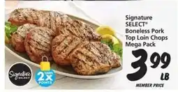 Safeway Signature SELECT Boneless Pork Top Loin Chops Mega Pack offer