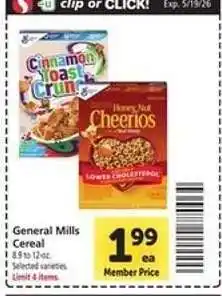 Safeway General Mills Cereal offer